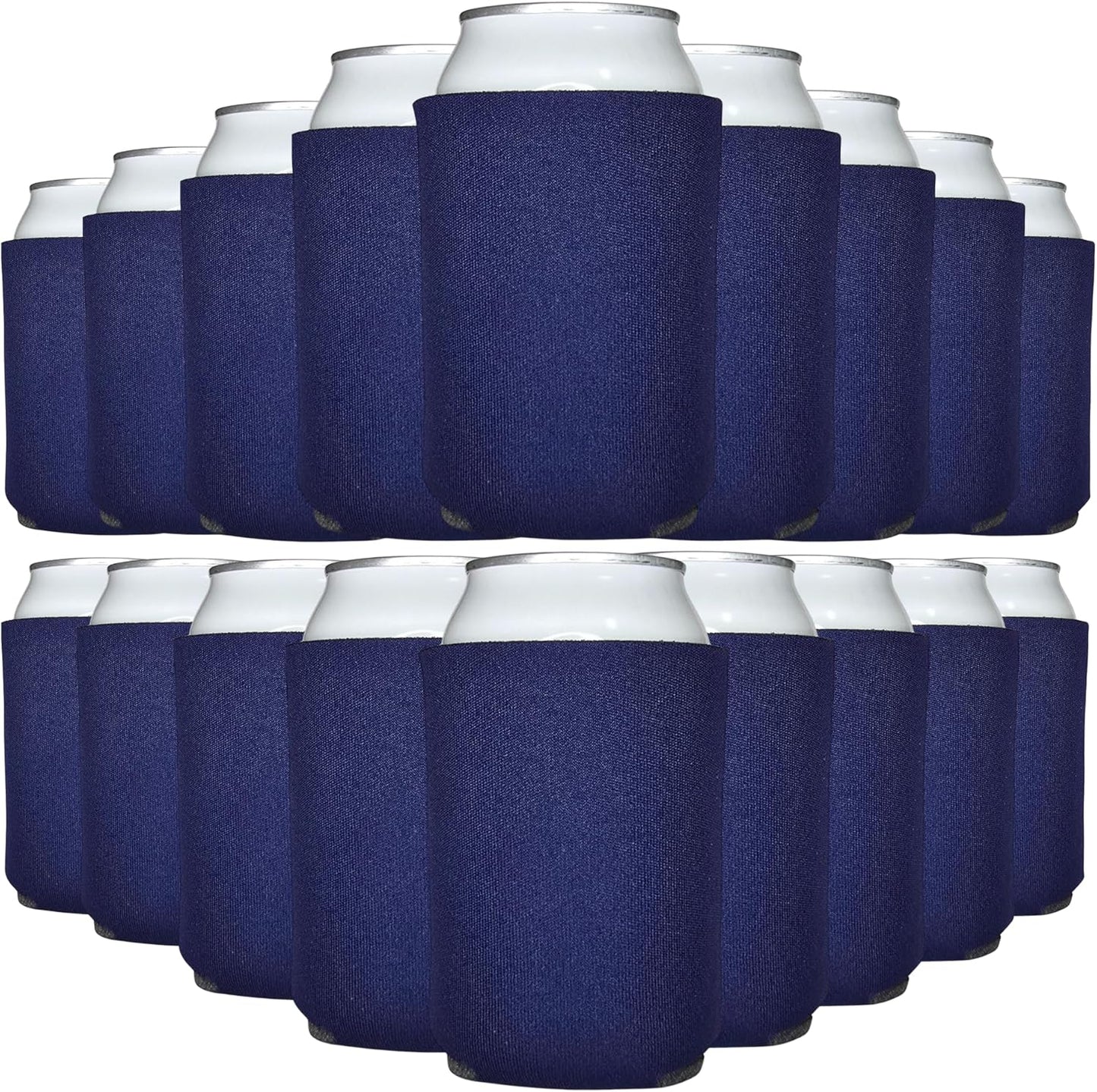 Bulk Blank Beer Can Cooler Sleeves for Custom Designs - 100-Pack