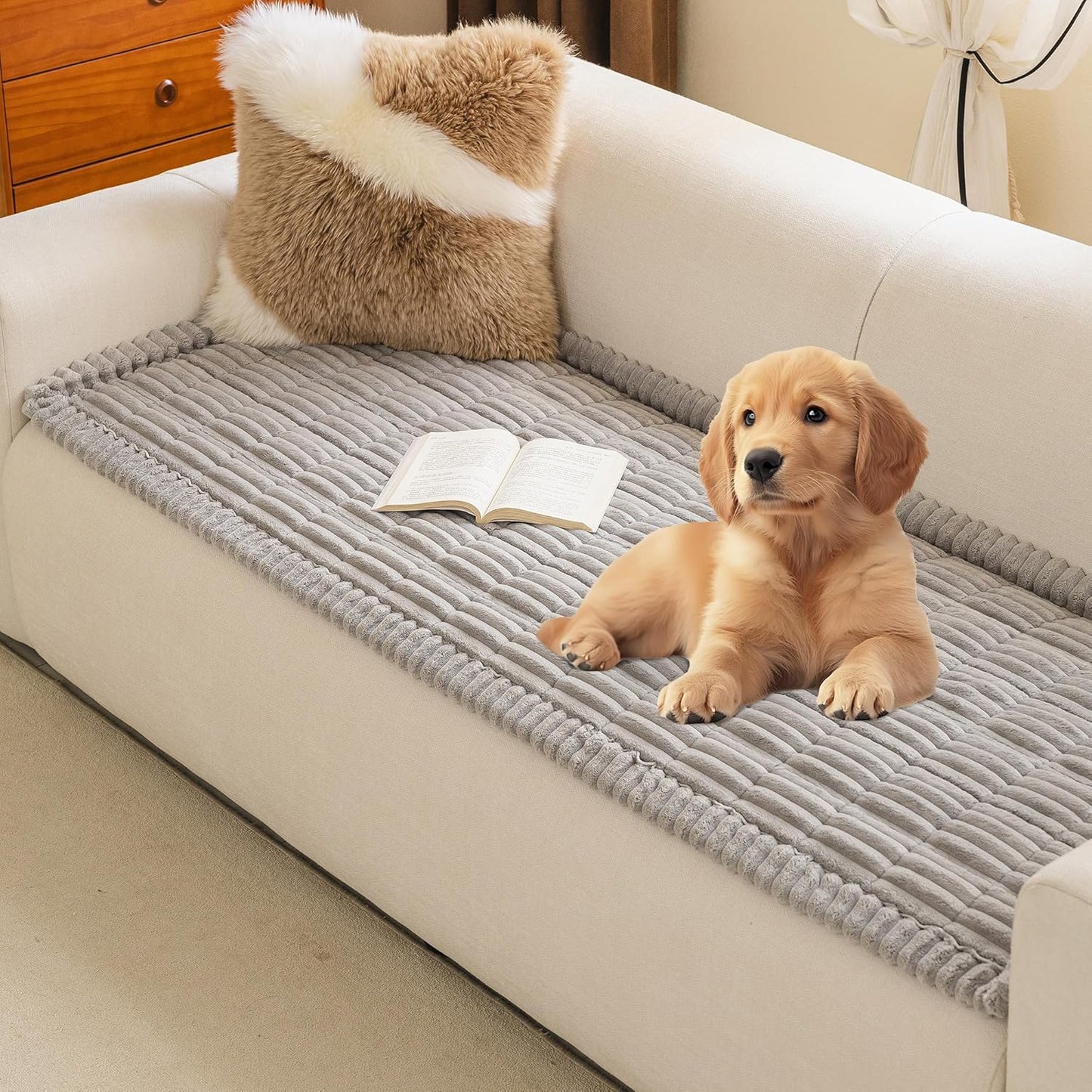 MYSKY HOME Couch Covers for 3 Cushion Sofa - Pet Friendly & Soft