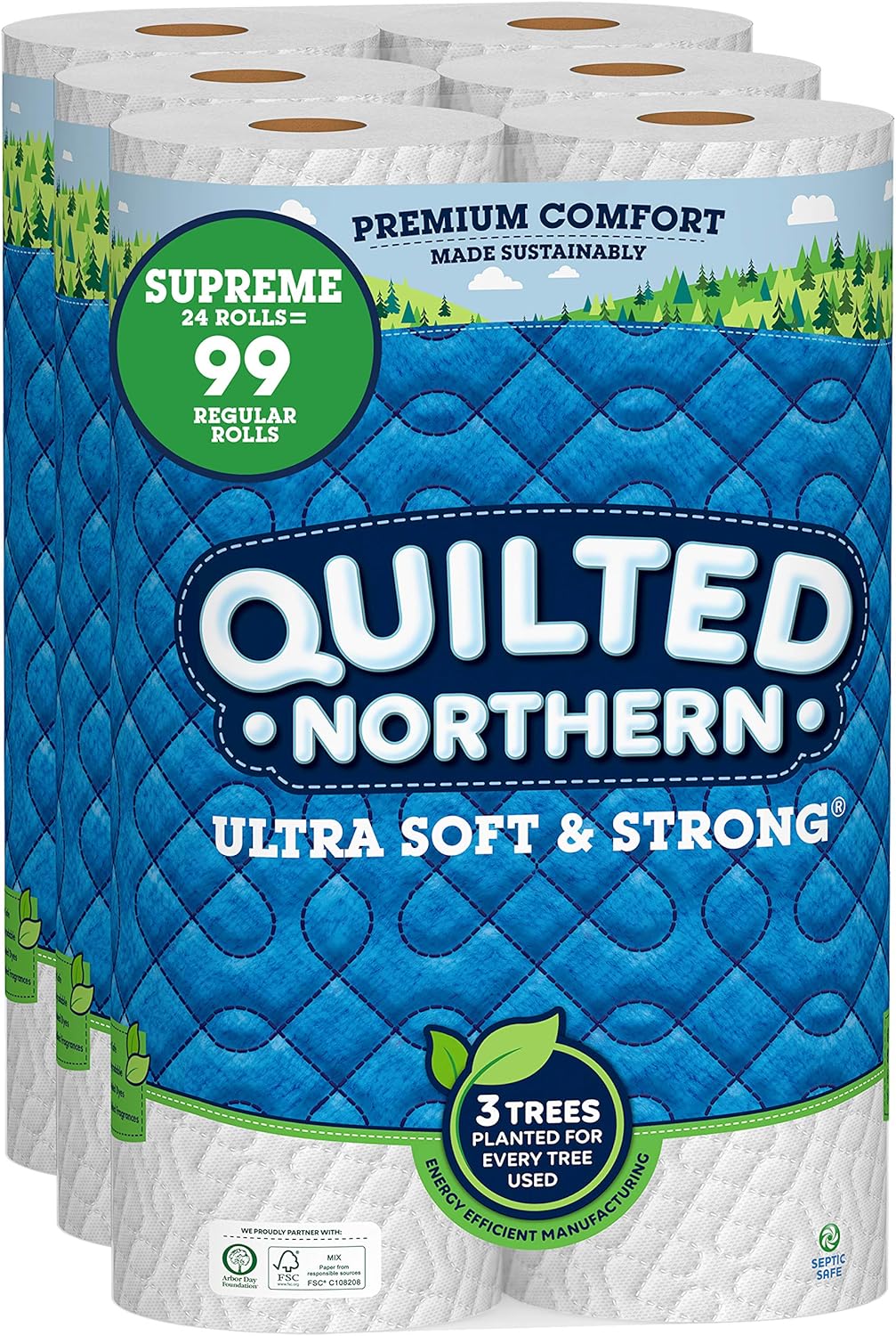 Quilted Northern Ultra Soft & Strong Toilet Paper, 24 Rolls
