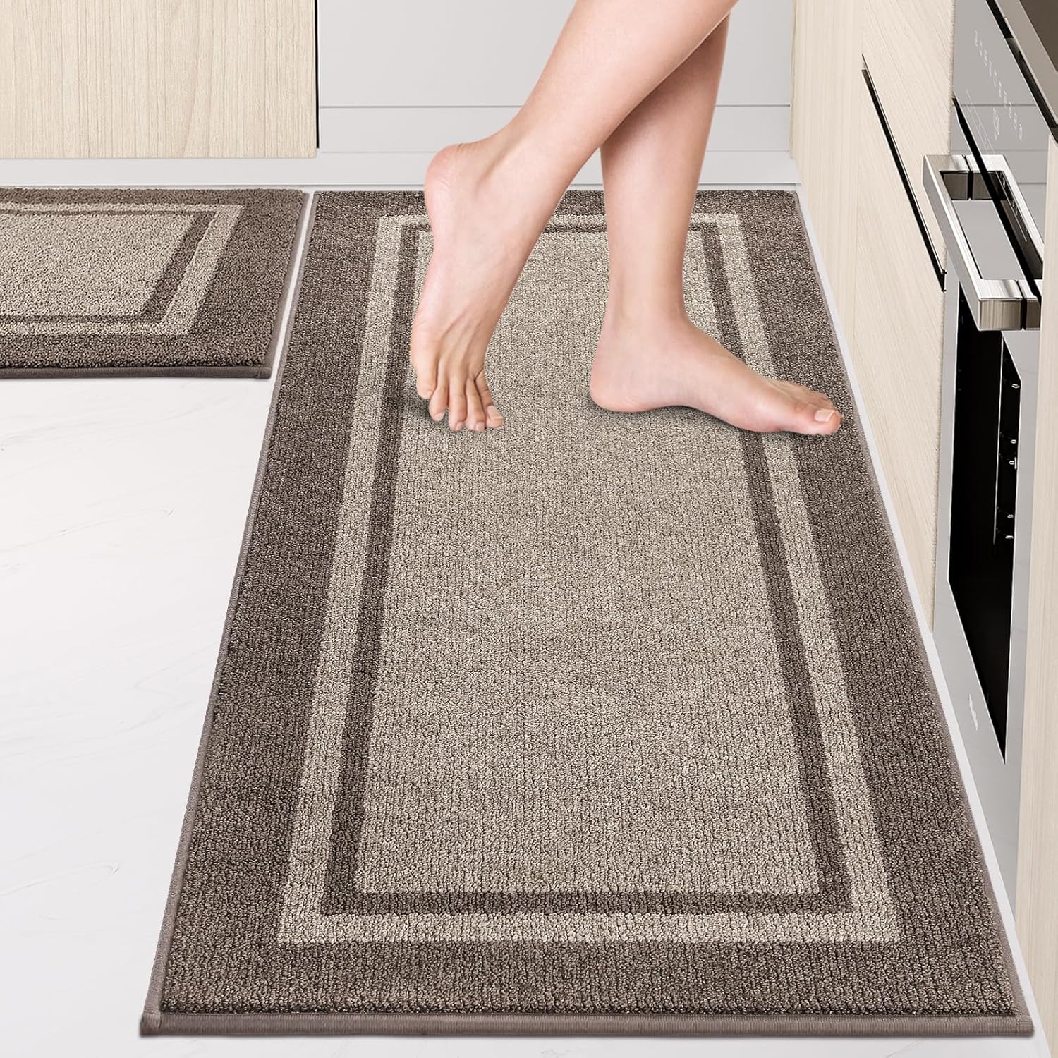 Non-Slip Kitchen Rugs Set for Comfort and Easy Care