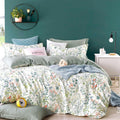 Floral Cotton Comforter King Size - Lightweight Botanical Bedding Set