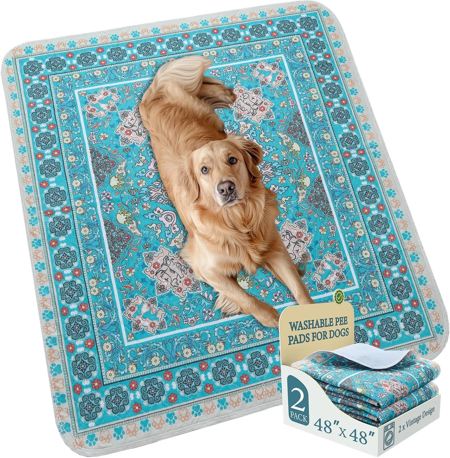 Homimp Washable Pee Pads for Dogs - Extra Large Reusable Pads