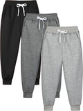 Resinta Kids Pull-On Fleece Sweatpants for Boys - 3 Pack Joggers