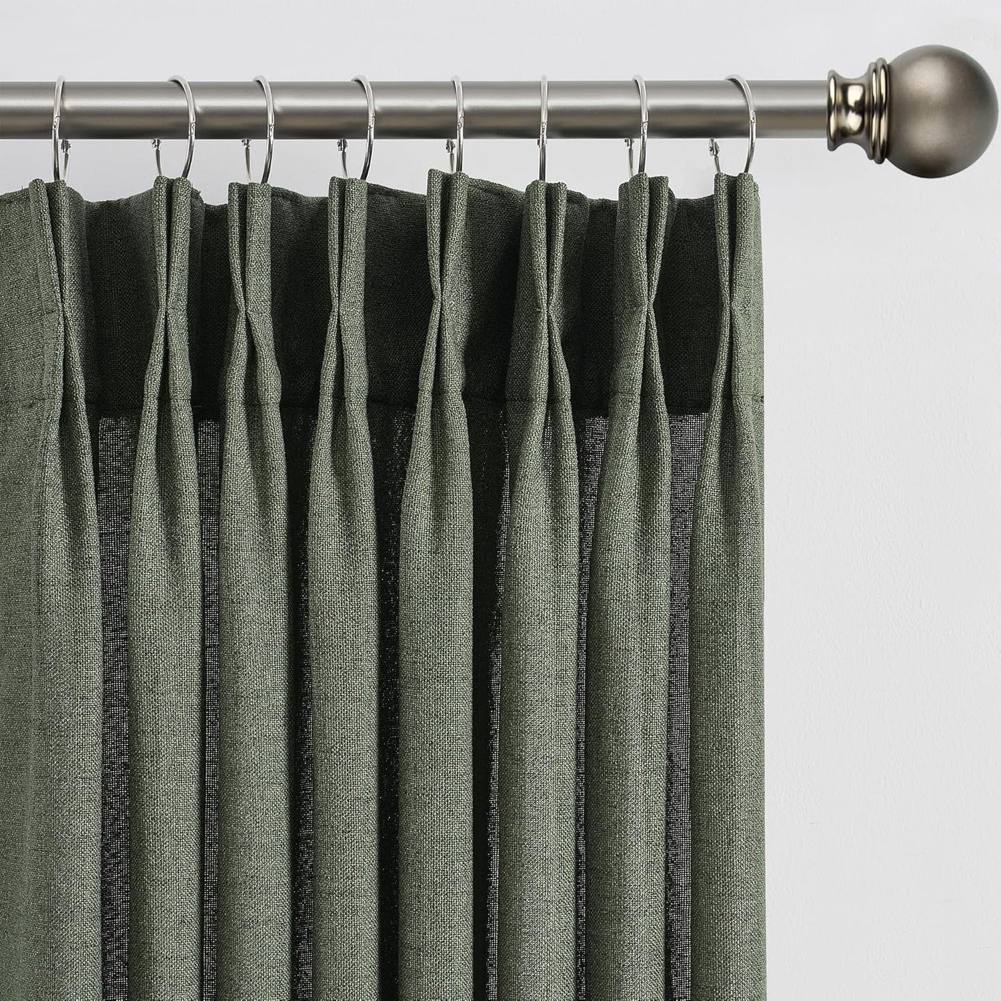 RAIN CITY Long Sheer Pleated Curtains for Elegant Living Spaces
