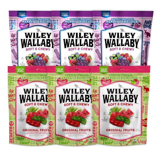 Wiley Wallaby Licorice Variety Pack - Soft & Chewy Treats