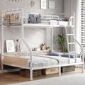 Metal Bunk Bed Twin Over Full - Heavy Duty Steel Bunkbed for Space