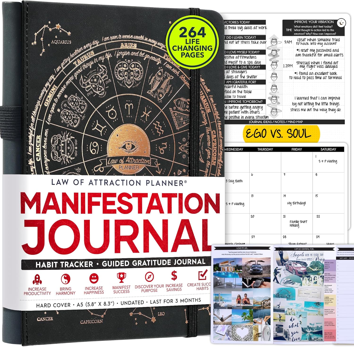 Manifestation Journal for Positivity, Affirmations & Gratitude