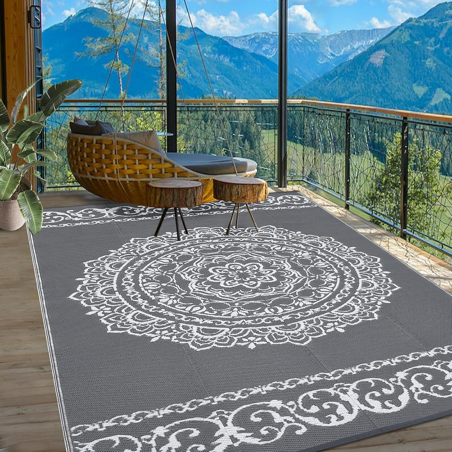 Garvee Waterproof Outdoor Rug 8x10 ft for Versatile Use