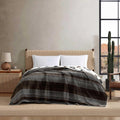 King Plush Fleece Blanket Nash Stripe Brown - Super Soft Reversible