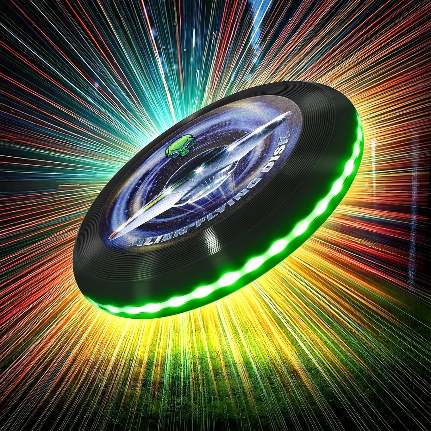 Light Up the Night! LED Glow Frisbee - Waterproof, Rechargeable, 12 Modes
