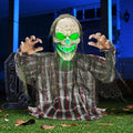 Halloween Groundbreaker Skeleton Animatronic Decor - 25.6 in Creepy