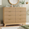 Fluted Dresser 48in Wide Modern Chest of Drawers - Chic Storage