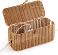Large Cable Management Box - Handmade Cord Organizer with Lid