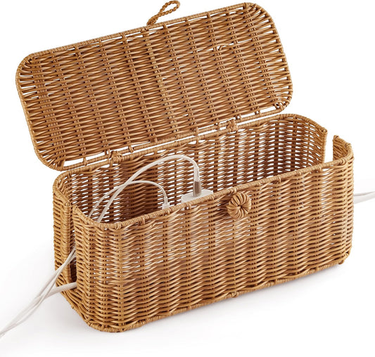 NAGAWOOD Handmade Cable Box: Clean, Neat Cable Storage