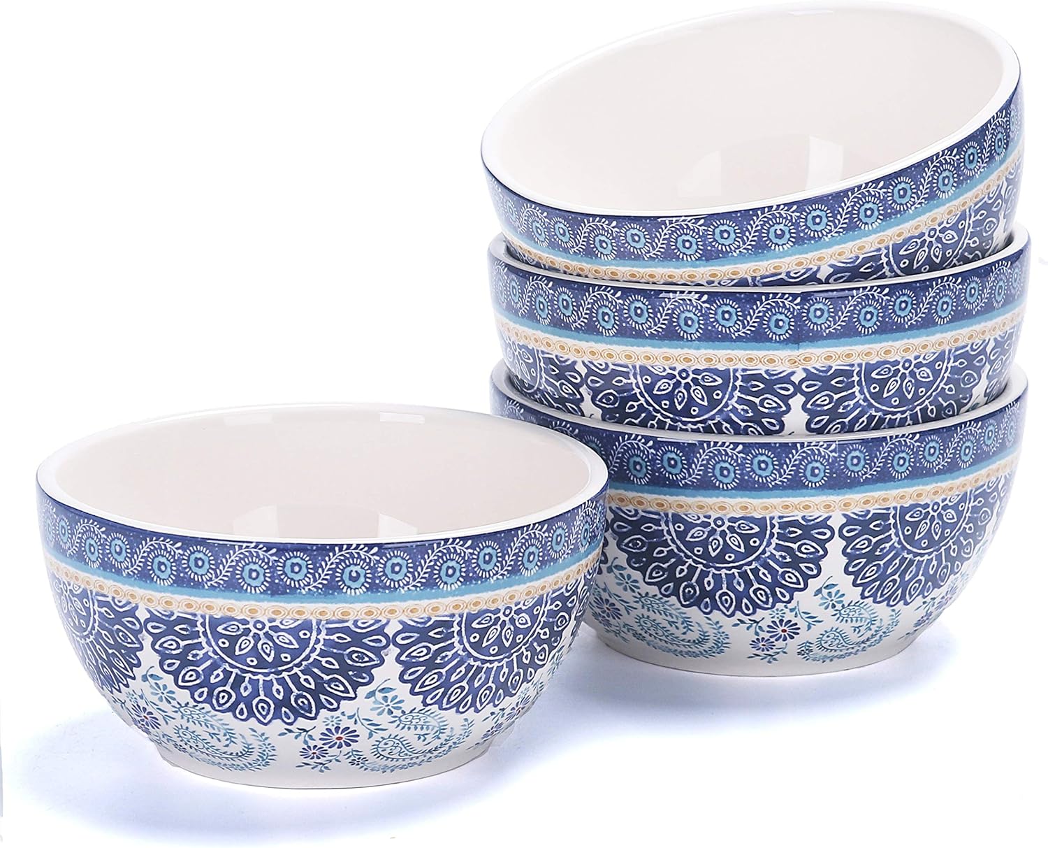 Bico Blue Talavera Cereal Bowls Set of 4 for Every Meal