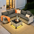Outdoor Sectional Patio Furniture Set L Shaped Couch - Extra Deep