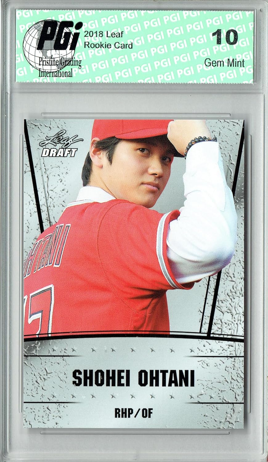 Shohei Ohtani 2018 Leaf Draft Rookie Card PGI 10 - Rare Find