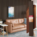 Avana Modern Acoustic Wood Wall Panels 94.4x12.6 in - Dark Walnut