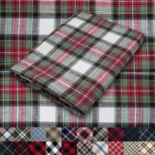 Pico Textiles Tartan Plaid Flannel Fabric - 5 Yards of Cozy Warmth