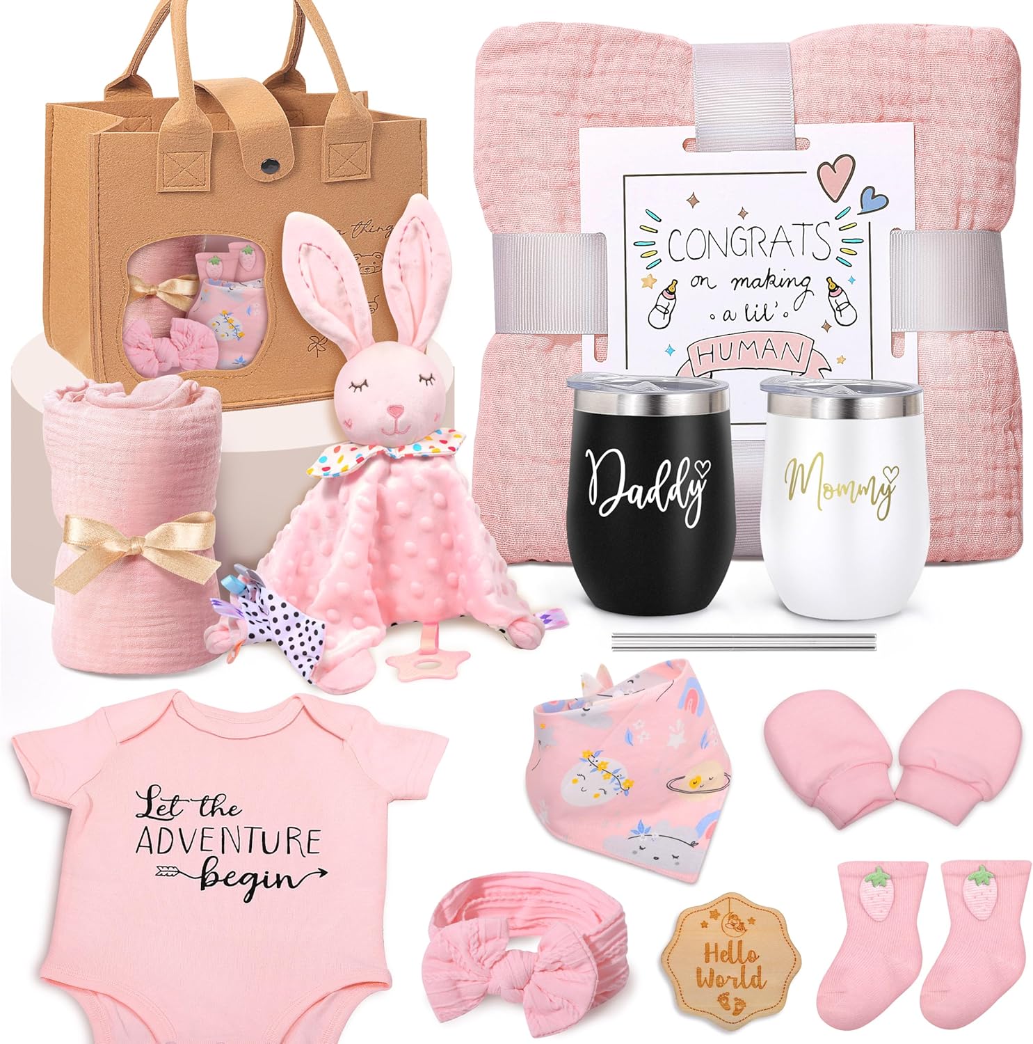 New Mom Gifts for Women with Tumbler Set for New Parents