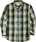 Dubinik Mens Button Up Long Sleeve Plaid Shirt - Comfortable Cotton so
