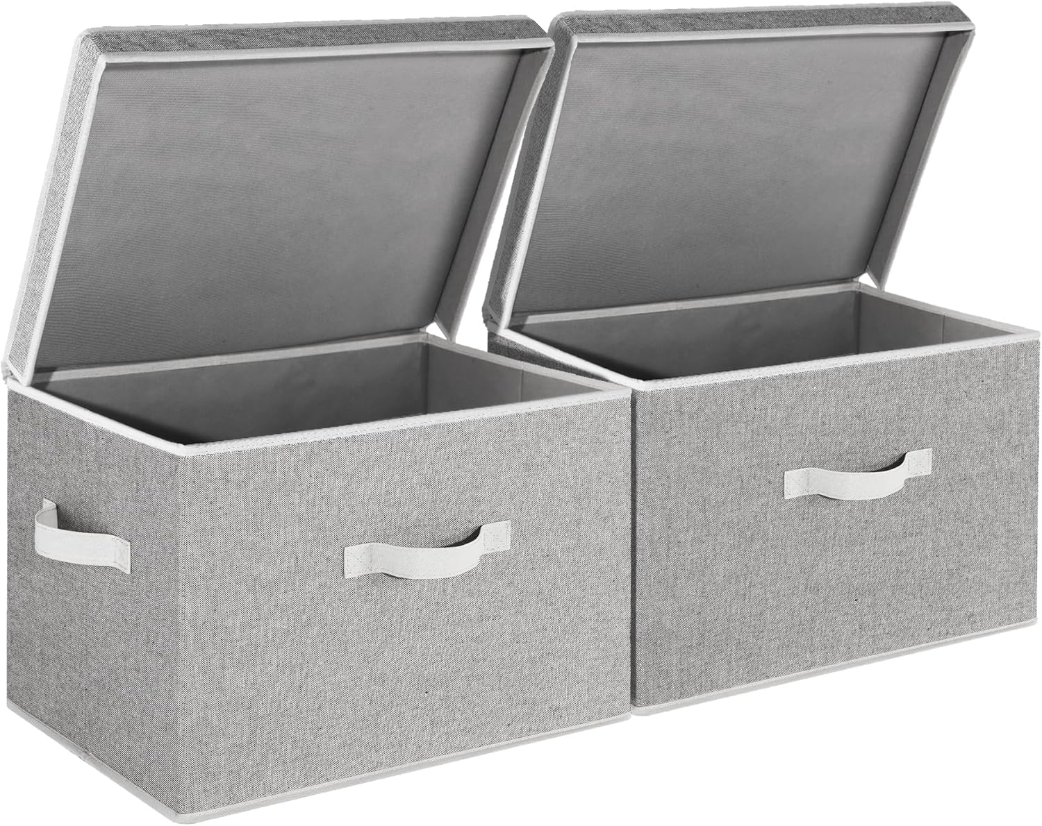StorageWorks Fabric Storage Bins with Lid for Organized Spaces