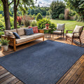 Washable Indoor Outdoor Rug 6x9 Azure Blue - Durable, Easy Care
