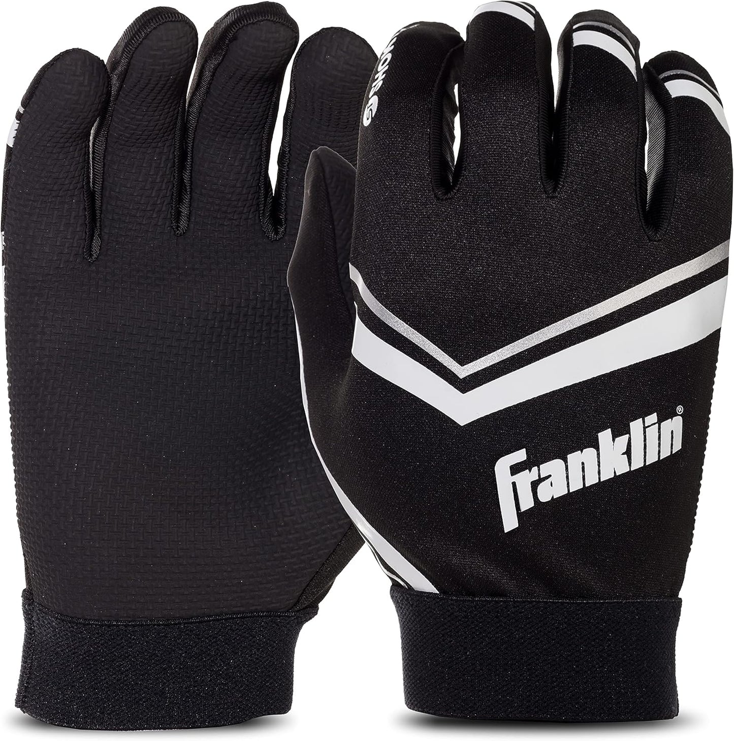 Franklin Sports Shoktak Youth Receiver Gloves - Superior Grip!
