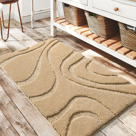 Soft Plush Shaggy Microfiber Bath Rug for Stylish Bathrooms