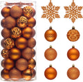 Orange Christmas Ball Ornaments 50ct 2.36in - Festive Shatterproof Set