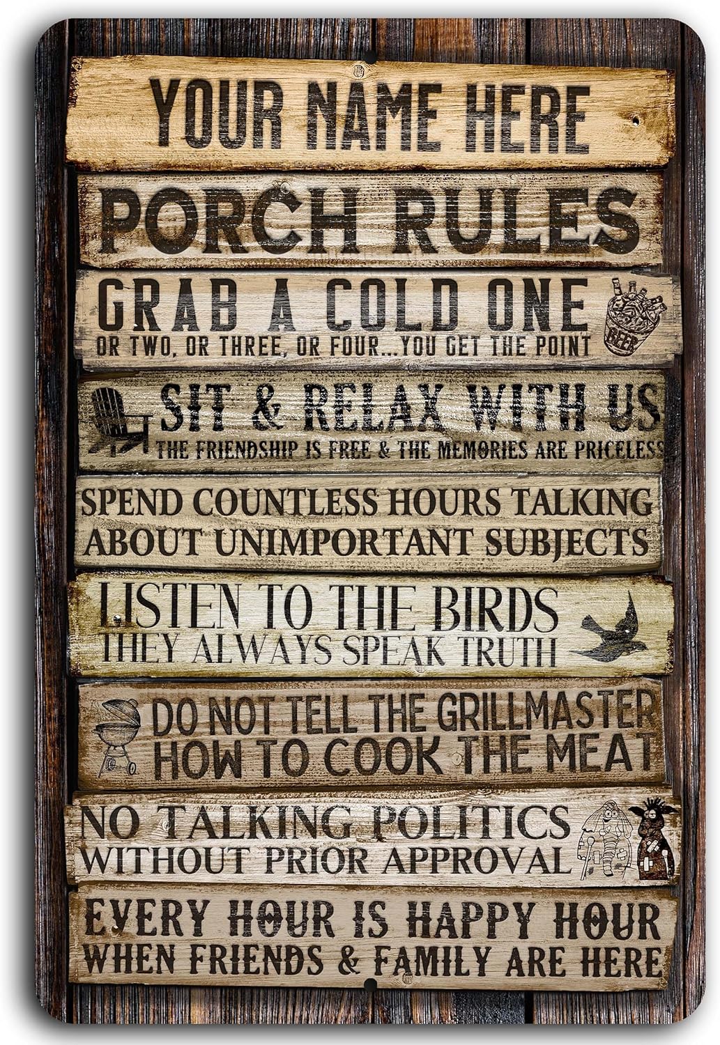 Personalized Deck Rules Sign for Outdoor Spaces - Custom Touch