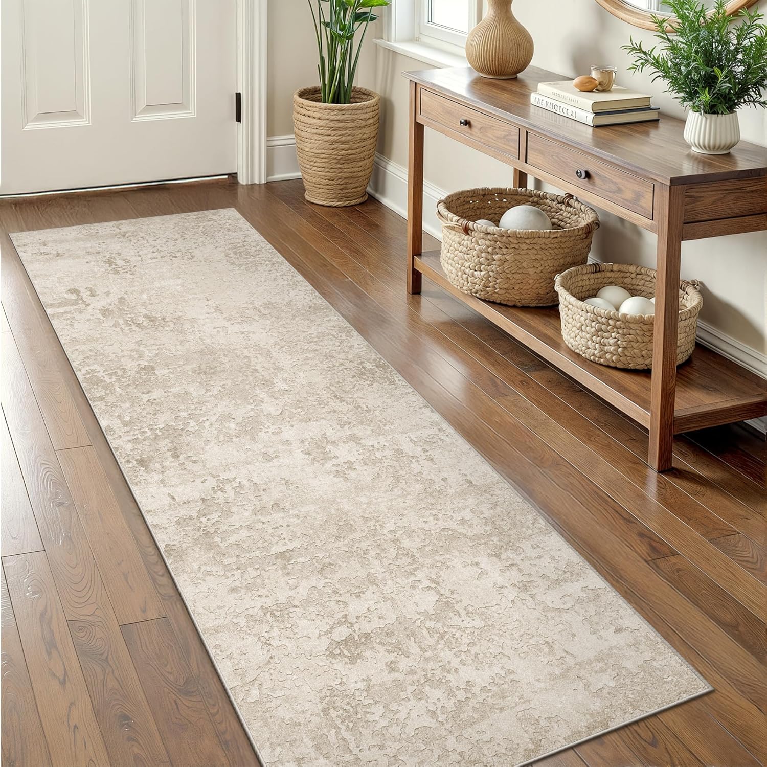 Art&Tuft Runner Rug 2ft6x8ft - Soft, Stain Resistant, Washable