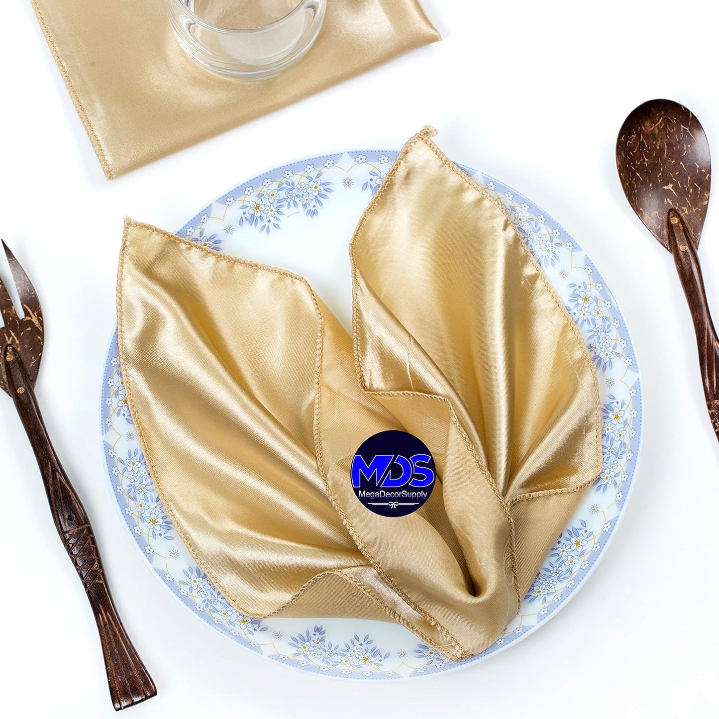 MDS Christmas Satin Cloth Napkins for Elegant Holiday Dining