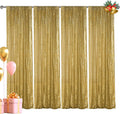 Hahuho Gold Sequin Backdrop Curtain, 4PCS 2ft x 8ft - Sparkling Event