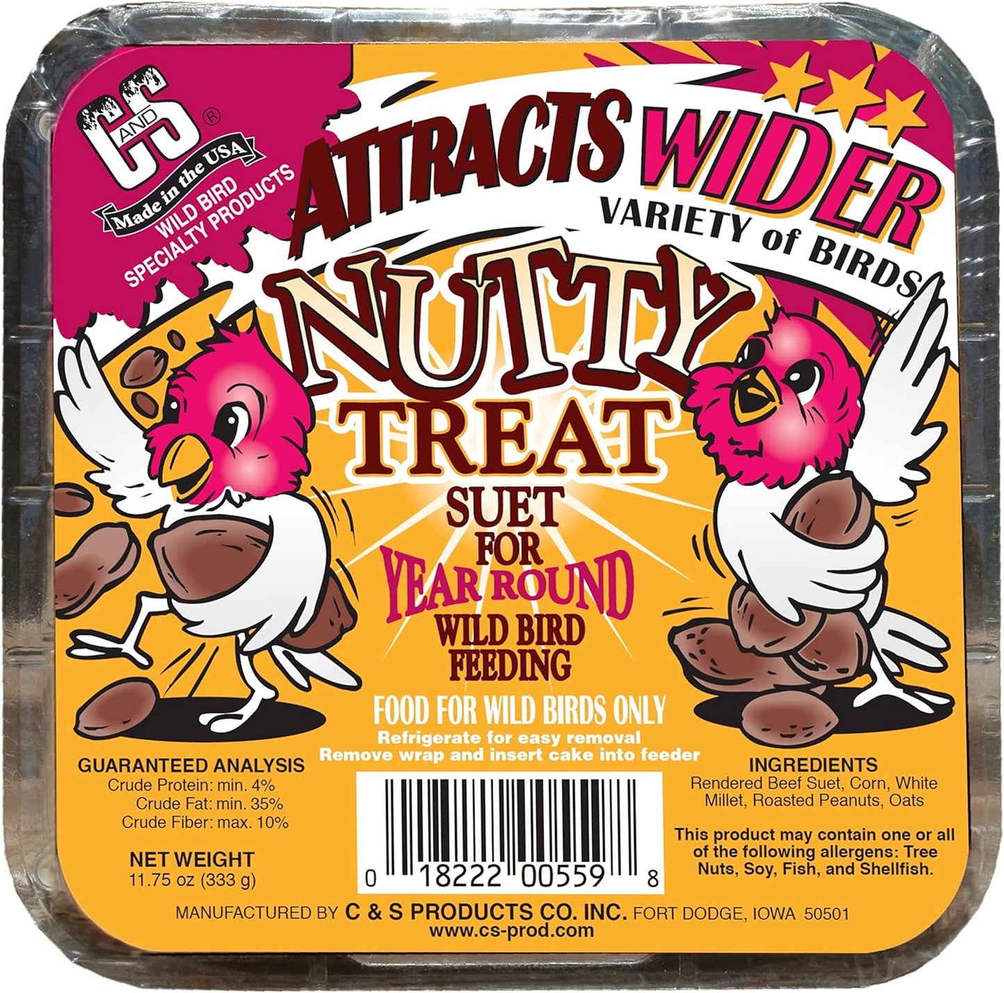 C&S Nutty Treats for Wild Birds - Energy Packed 12 Pack