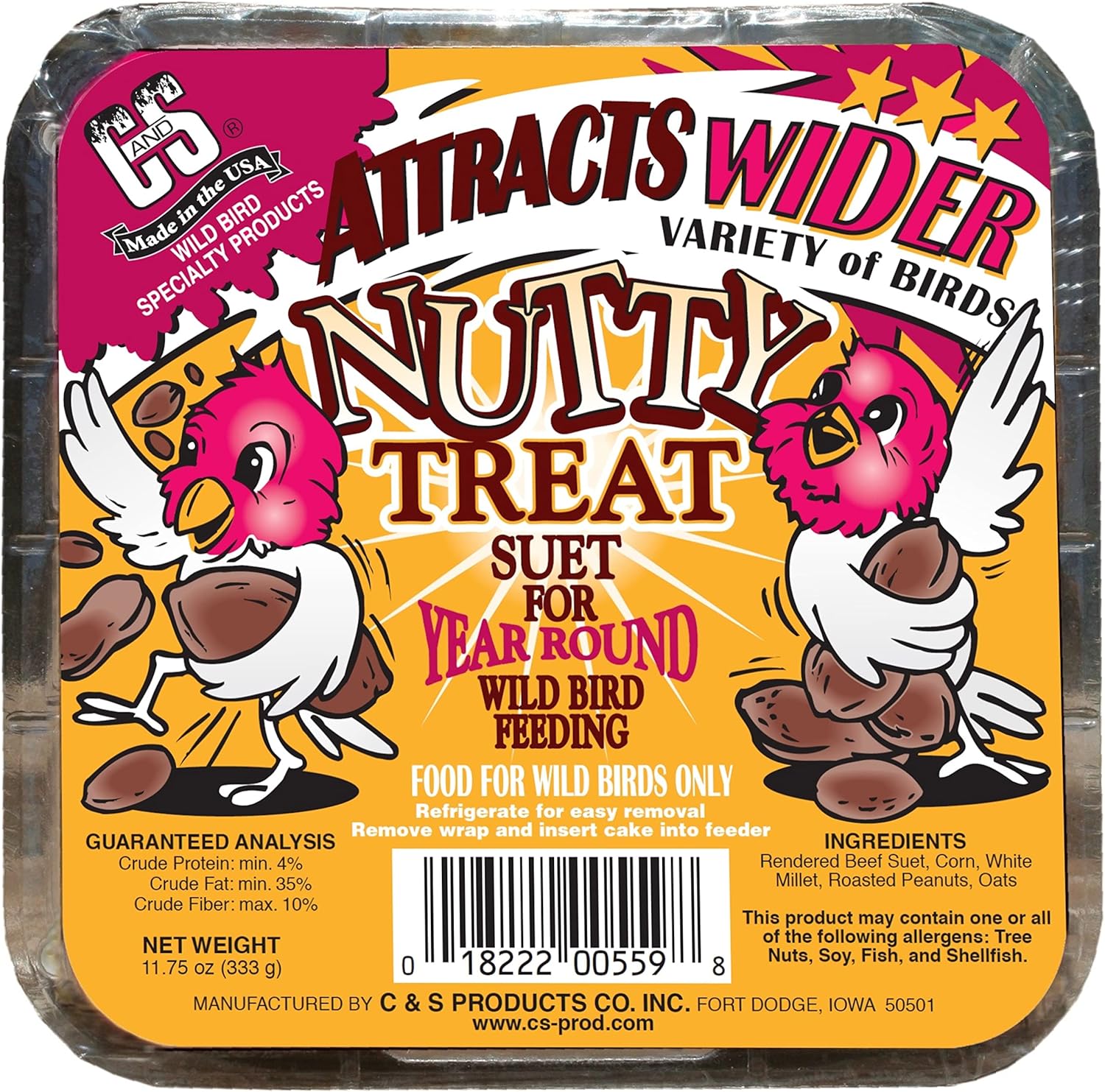 C&S Nutty Treats for Wild Birds - Energy Packed 12 Pack