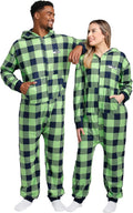 NFL Team Logo Pajamas Onesie in Team Plaid - Soft Polyester