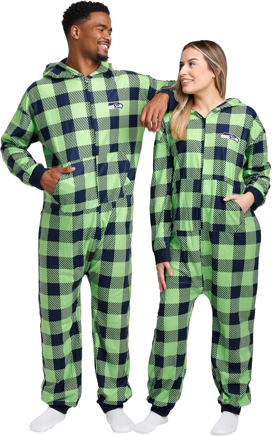 FOCO NFL Team Logo Pajamas One Piece Onsie for Ultimate Comfort