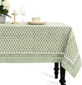 CPC Tablecloth 100% Cotton 72x140 in Rectangle Table Cover - Emerald