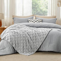 Bedsure Queen Comforter Set 5 Pieces - Timeless Jacquard Elegance