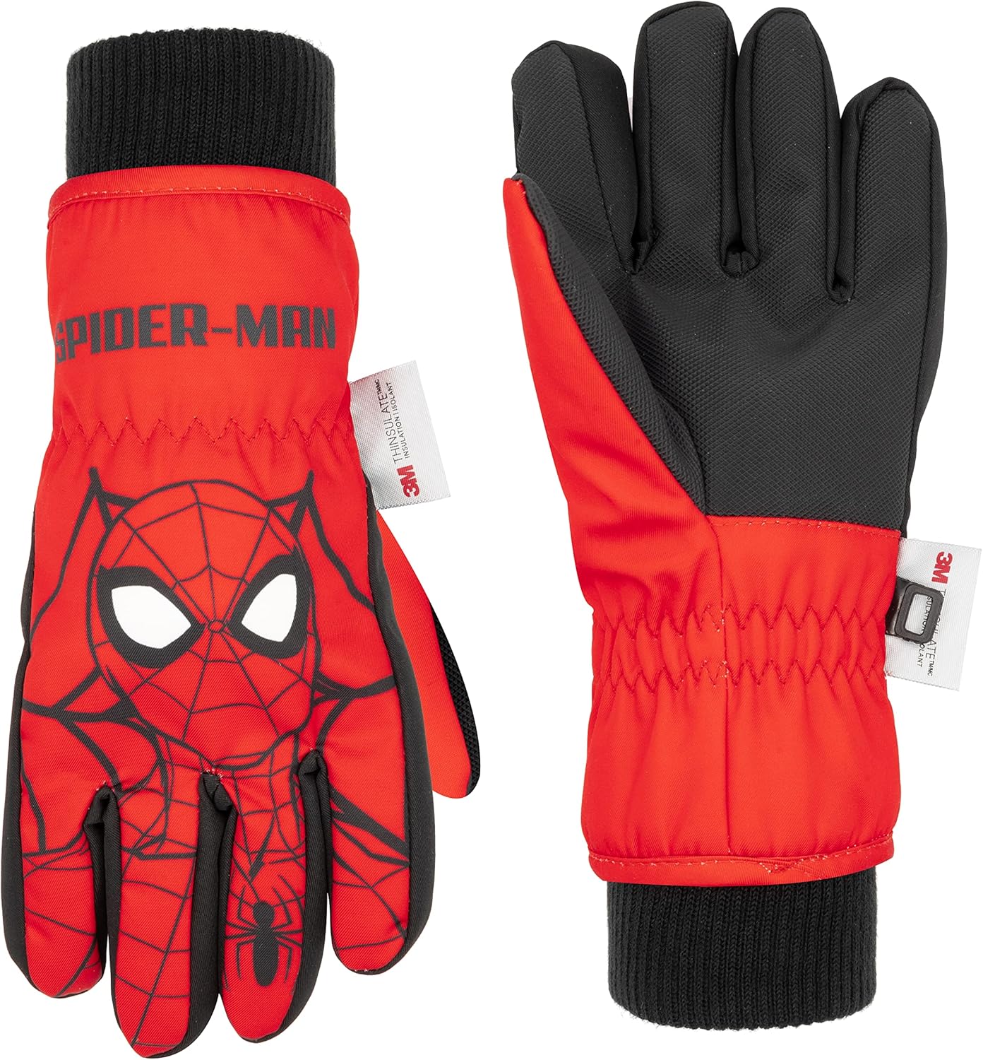 Marvel Spiderman Kids Snow Gloves - Waterproof & Warm