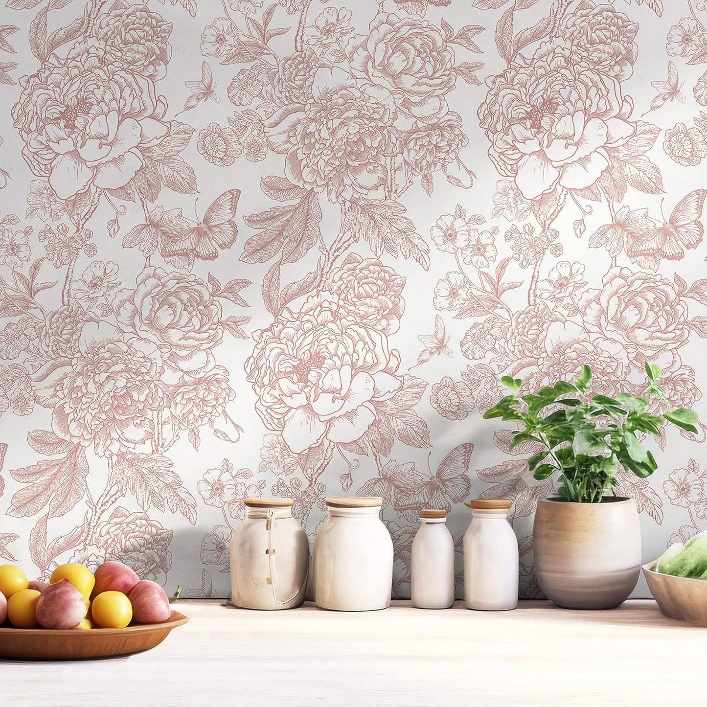 Safiyya Floral Peel and Stick Wallpaper for Elegant Home Decor