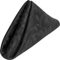 Ultimate Textile Somerset Damask Black Cloth Napkins - 17in x 17in Set