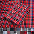 Red and Black Tartan Plaid Flannel Fabric - 5 Yard Bolt for Shirts