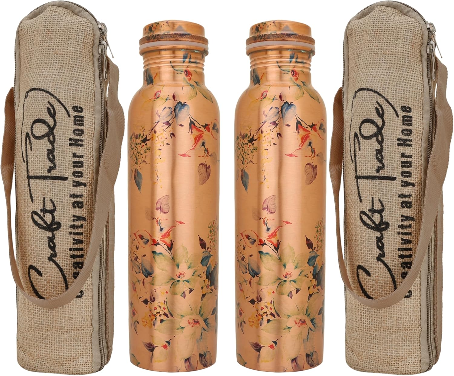 Craft Trade Pure Copper Water Bottle for Healthy Hydration