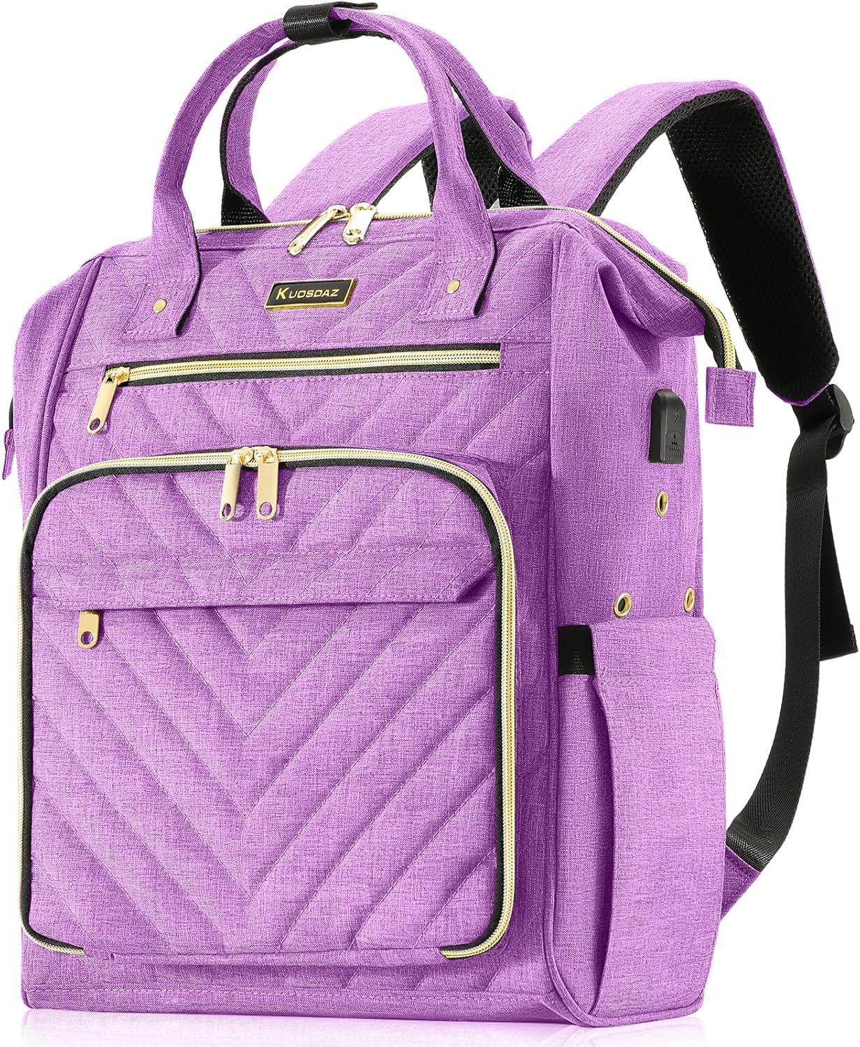 Large Capacity Knitting Bag Backpack with USB Charging Port