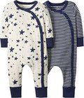 Moon and Back Baby Organic 2 Pack Long Sleeve Romper - Soft Organic