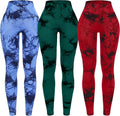 Tie Dye Seamless High Waisted Workout Leggings for Women - Scrunch fit