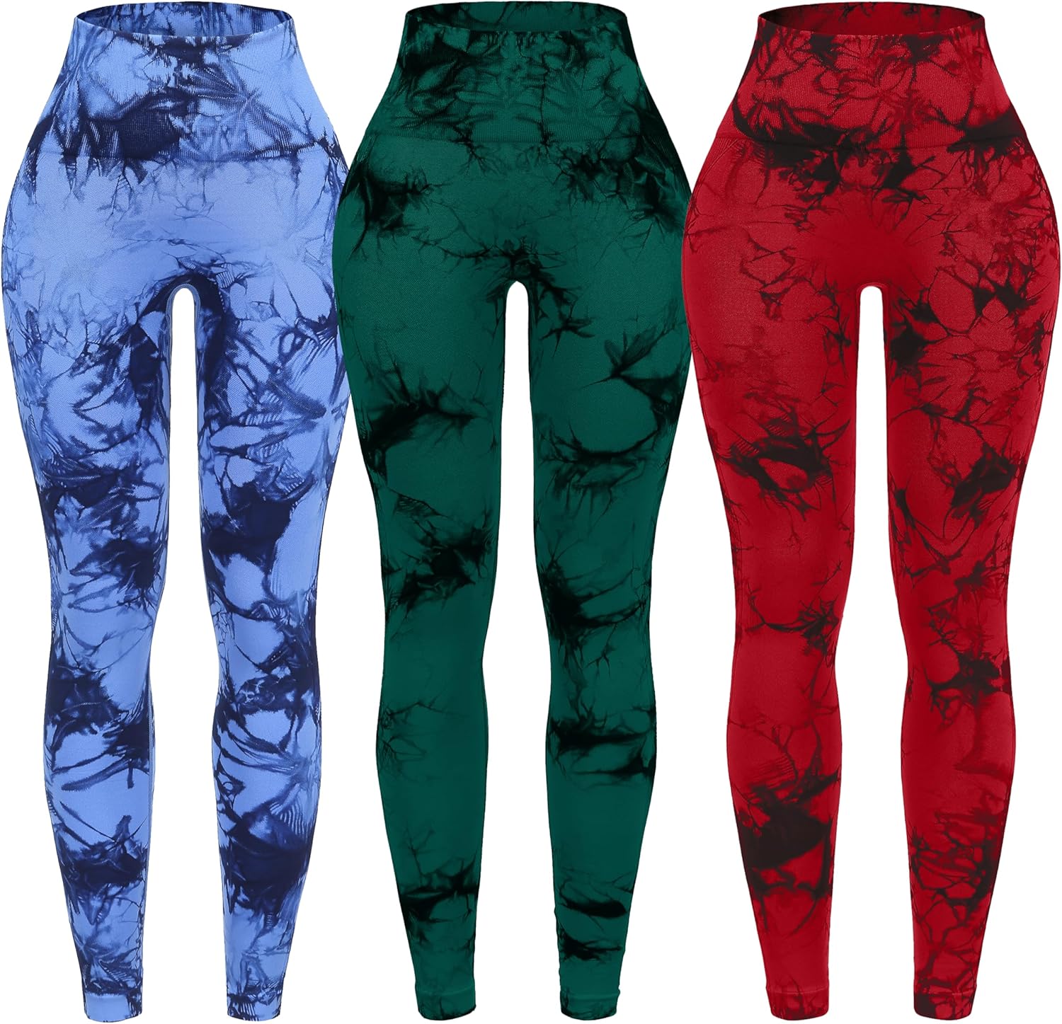 OVESPORT Tie Dye Seamless High Waisted Workout Leggings