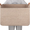 95L Large Storage Basket Cotton Rope Woven Blanket Basket - Spacious